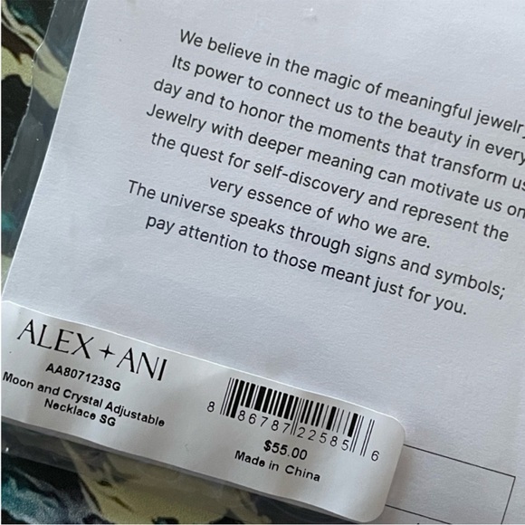 NWT Alex and Ani Moon and Crystal Necklace - Picture 8 of 9